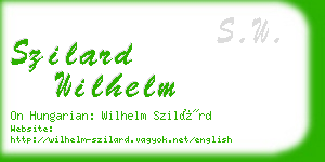 szilard wilhelm business card